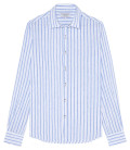 TENNIS - Camicia a righe di lino bianco