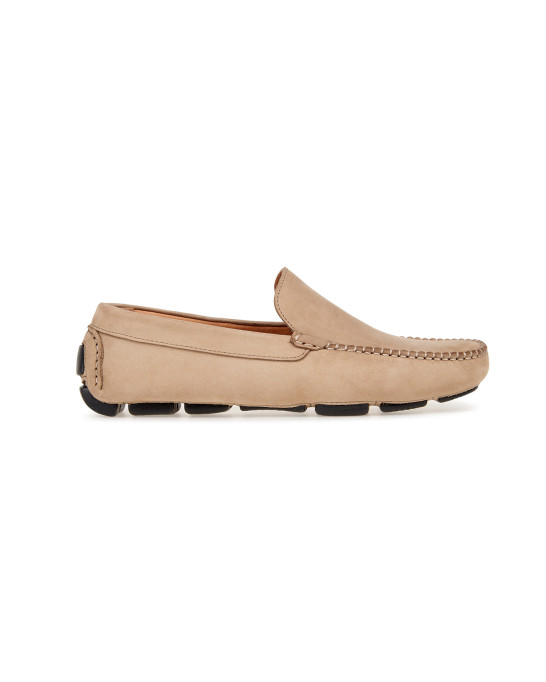 MONZA - Nubuck loafers, taupe