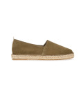 PALMA - Espadrilles en veau velours kaki