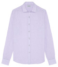 JONAS - Camisa lisa lino jaspeado lila