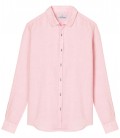 JONAS - Camisa de linho rosa simples