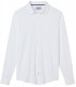 STUART - Camicia slim-fit in cotone fine tinta unita, bianco