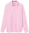 DIVA - Camisa de linho rosa simples