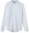 STAN - Camisa blanca de lino con cuello mao