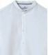 STAN - Camisa blanca de lino, cuello mao 