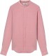 STAN - Camisa de lino con cuello Mao, rosa