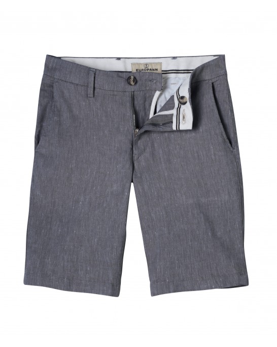 TURNER - Slim fit linen-blend bermudas, navy