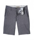 TURNER - Bermuda slim fit in lino screziato blu navy