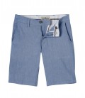 TURNER - Pantalón corto de lino azul claro slim fit