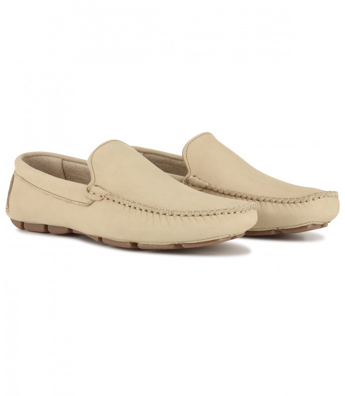 MONZA - Nubuck loafers, camel