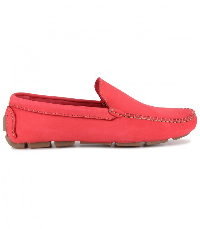 MONZA - Nubuck loafers, red