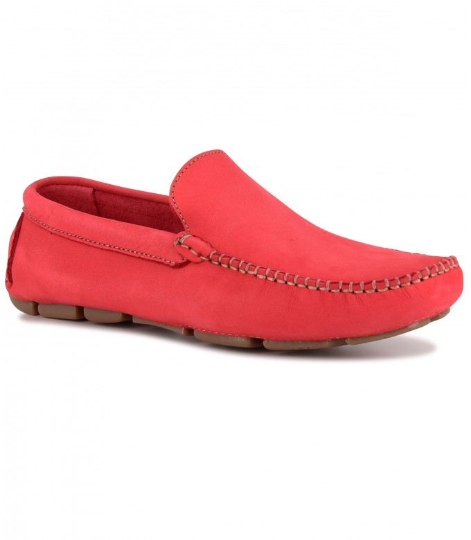 MONZA - Nubuck loafers, red