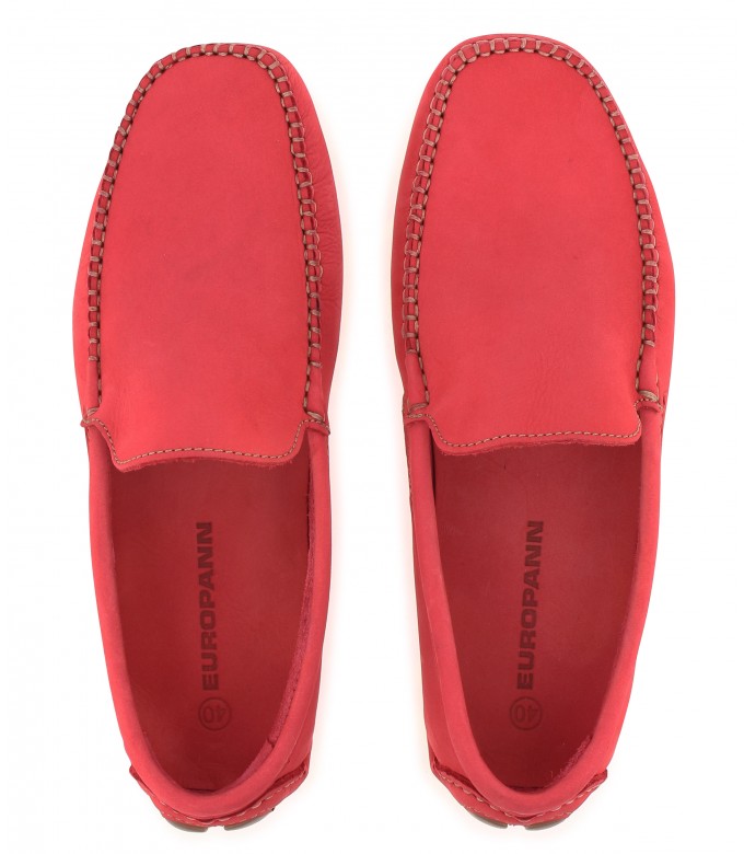 MONZA - Nubuck loafers, red