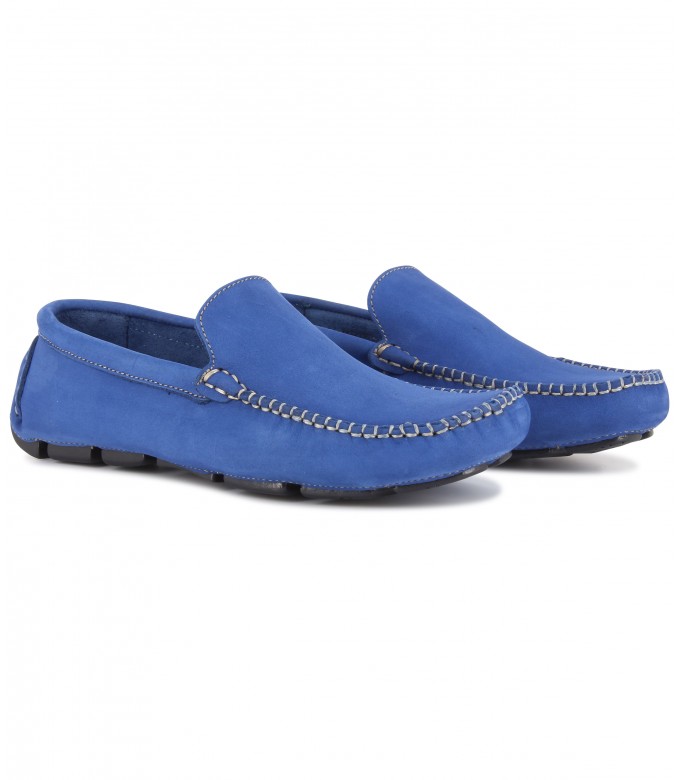 MONZA - Nubuck loafers, royal blue