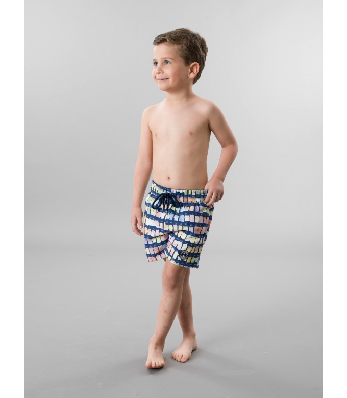 BORNEO JUNIOR - Pantalón corto de baño con estampado Pantone, Azul marino