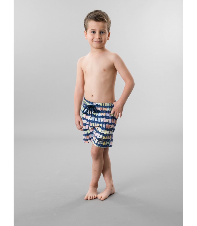 BORNEO JUNIOR - Shorts de banho com estampa Pantone, azul-marinho