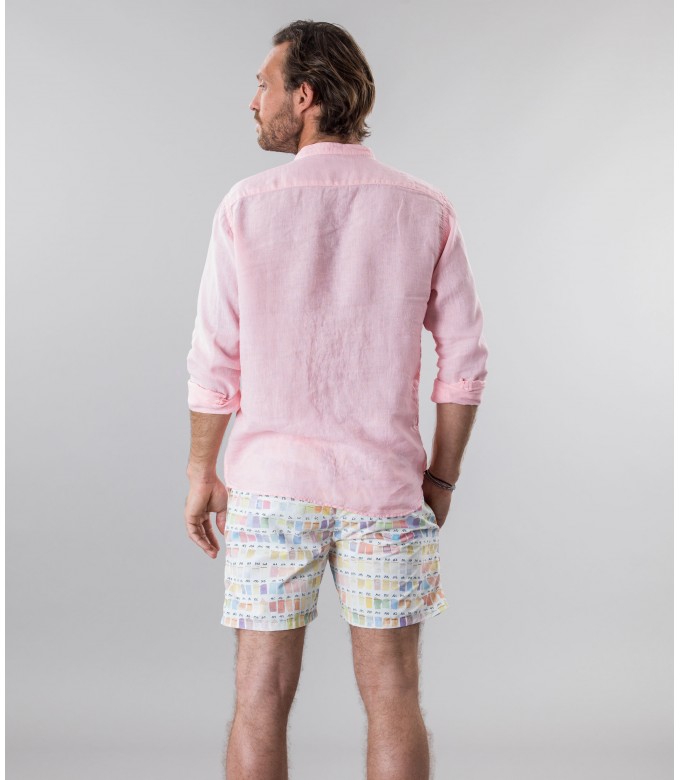 BORNEO- Badeshorts mit Pantone-Print, pastellfarben