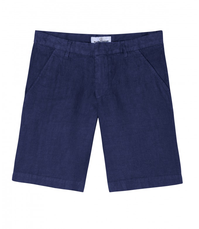 COLORADO - Casual linen bermudas, ink blue