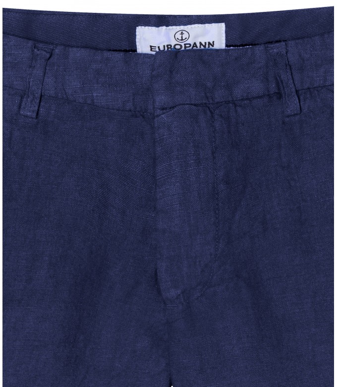 COLORADO - Casual linen bermudas, ink blue