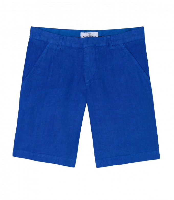 COLORADO - Casual linen bermudas, klein blue