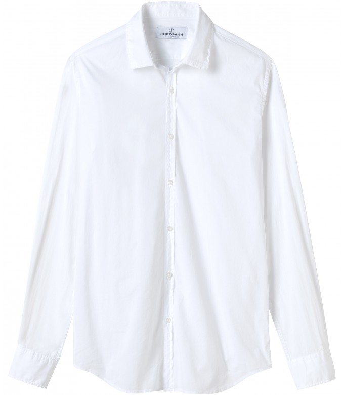 VARDY - Camisa casual lisa de gasa de algodón, blanca