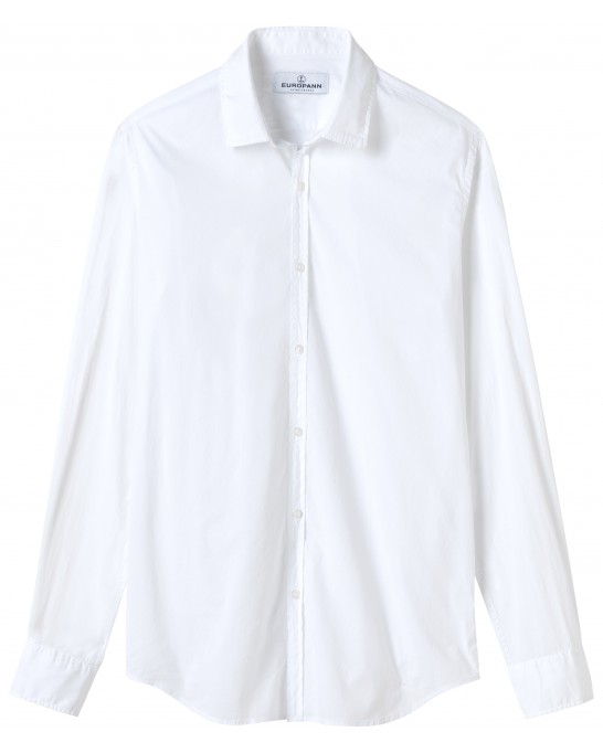 VARDY - Camisa casual lisa de gasa de algodón, blanca