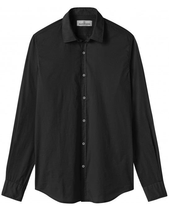 VARDY - Casual cotton-voile shirt, black