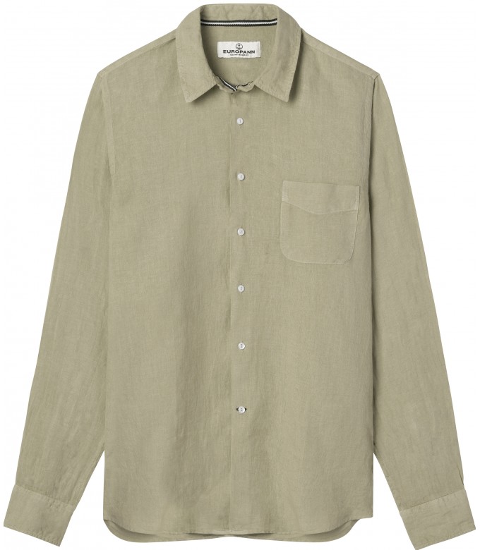 DIVA - Casual linen shirt, camel 