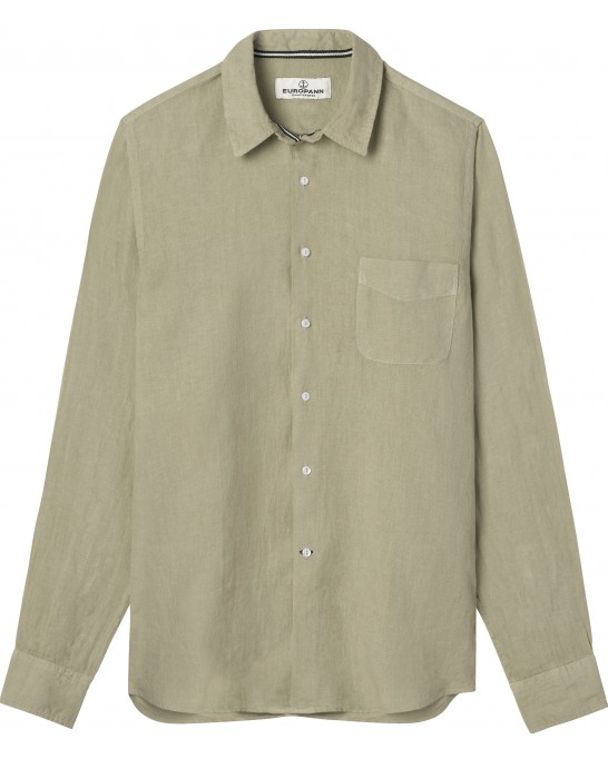 DIVA - Casual linen shirt, camel 