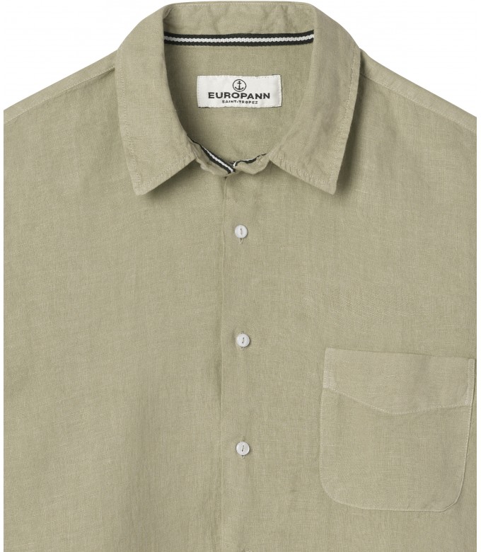 DIVA - Casual linen shirt, camel 