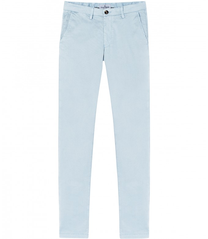 FLASH - Pantalón chino slim-fit, cielo