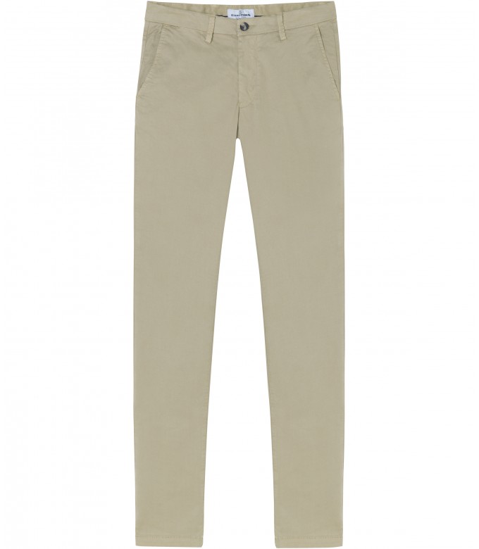 FLASH - Slim fit cotton chinos, camel