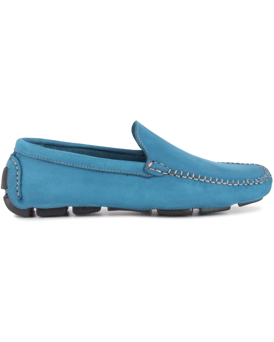 MONZA - Nubuck loafers, blue