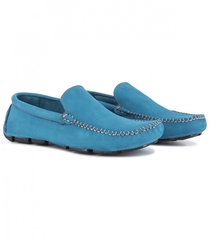 MONZA - Nubuck loafers, blue