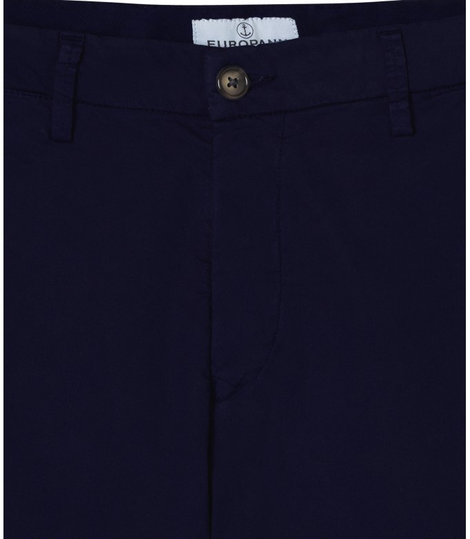 FLASH - Slim fit cotton chinos trousers, navy