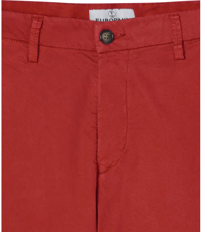 FLASH - Calça chino de ajuste fino, vermelha