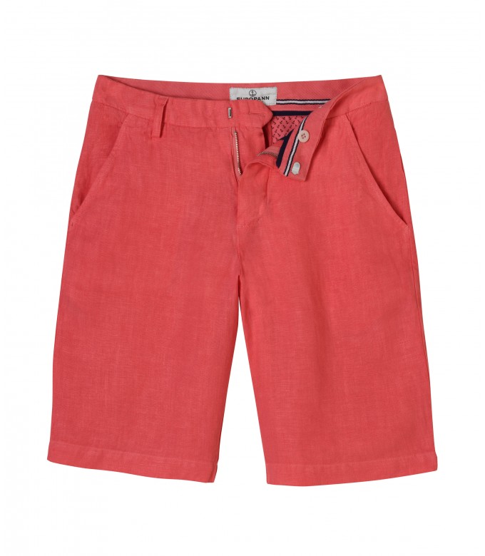 COLORADO - Casual linen bermudas, red