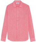 JONAS - Camisa de linho rosa simples