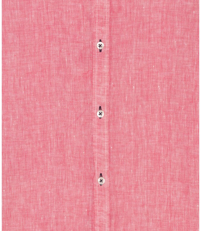 PLAIN WHITE LINEN JERSEY SHIRT JONAS FUSHIA