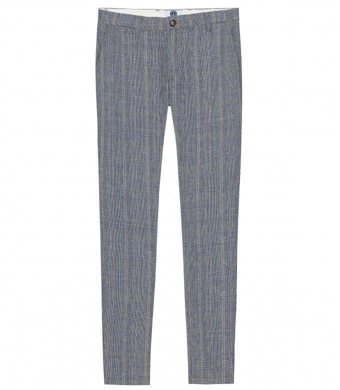 CHECK PANTS PHIL NAVY BLUE