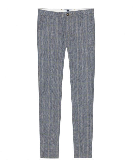 CHECK PANTS PHIL NAVY BLUE