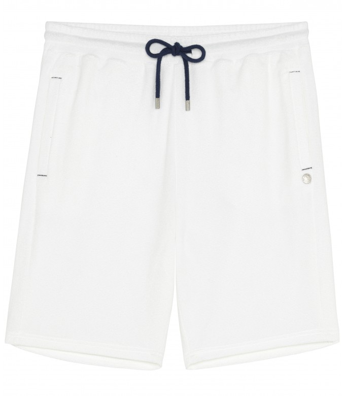 WHITE SPONGE JOGGING SHORTS NOAH