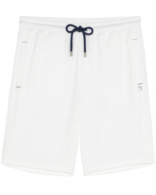 WHITE SPONGE JOGGING SHORTS NOAH