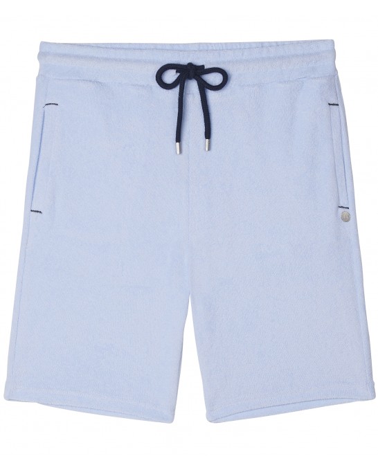 WHITE SPONGE JOGGING SHORTS NOAH