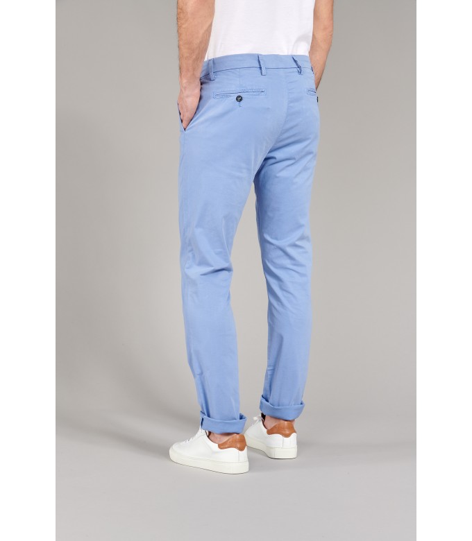 FLASH - Calça chino de ajuste fino, oceano