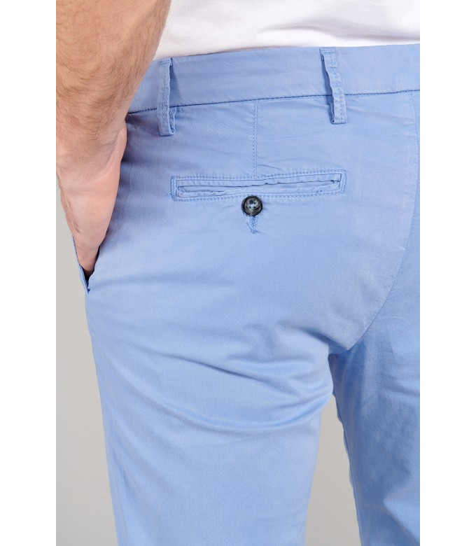 FLASH - Calça chino de ajuste fino, oceano