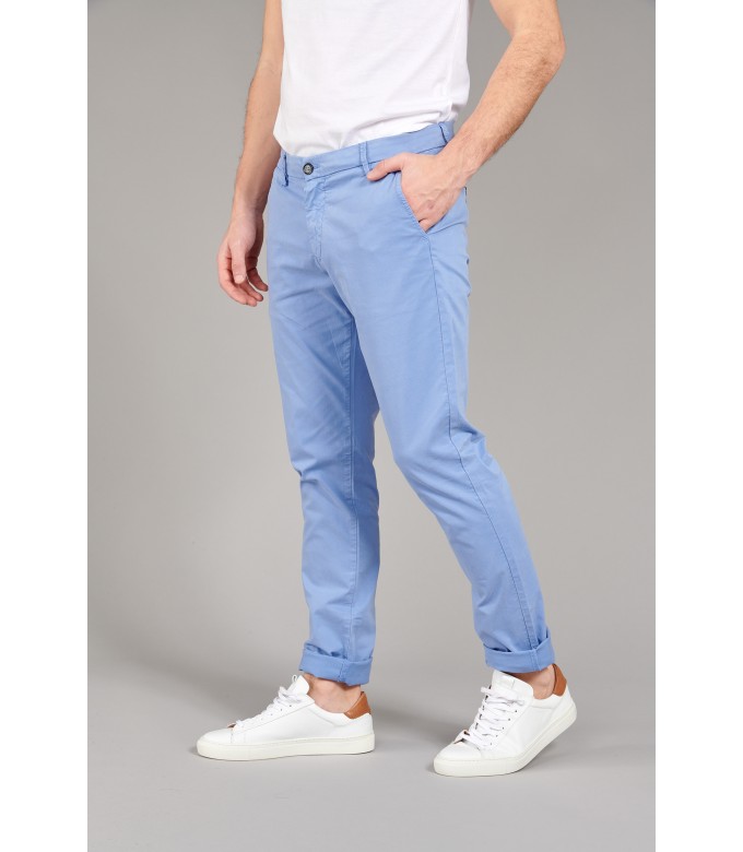 FLASH - Calça chino de ajuste fino, oceano