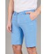 COLORADO - Casual linen bermudas, ocean blue