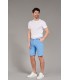 COLORADO - Casual linen bermudas, ocean blue