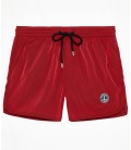 ABILIO - Shorts de banho vermelho liso